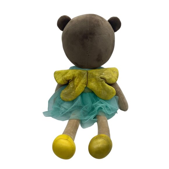 Your Zone Fairy Gold Plush Doll 22"x7.5" Fairy Dress Wings African American - Picture 2 of 6